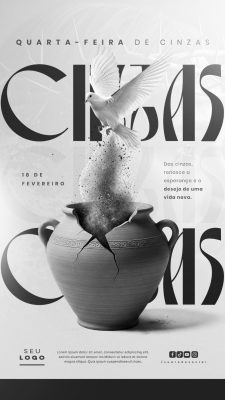 Quarta-feira de Cinzas Renasce a Esperança PSD Editável