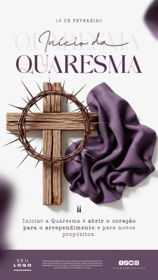 Quaresma Início da Quaresma 18 de Fevereiro PSD Editável