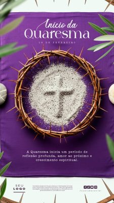 Quaresma Início da Quaresma 18 de Fevereiro PSD Editável