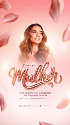 Dia Internacional da Mulher Banner Instagram Essência PSD Editável