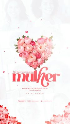 Dia Internacional da Mulher Mulheres Que Inspiram Post PSD Editável