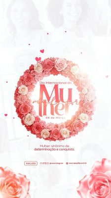 Mulher Dia Internacional da Mulher 08 de Março PSD Editável