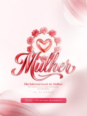 Mulher Dia Internacional da Mulher PSD 08 de Março PSD Editável