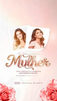 Mulher Dia Internacional da Mulher Story Instagram PSD Editável