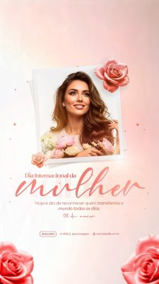 Mulher Dia Internacional Mulher Transformadora 08 Março PSD Editável