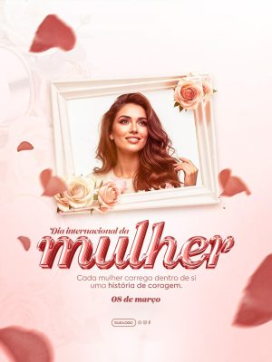 Mulher Dia Internacional da Mulher 08 de Março PSD Editável