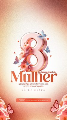 Dia Internacional da Mulher Ser Mulher É Transformar PSD Editável