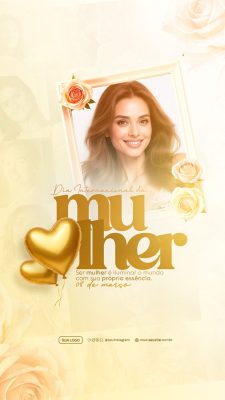 Dia Internacional da Mulher 08 de Março Feed Instagram PSD Editável