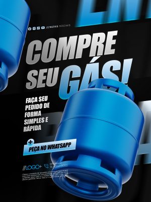Distribuidora de Gás Compre Seu Gás Pedido Simples e Rápido PSD Editável