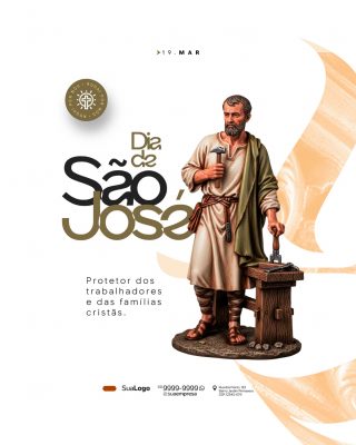 São José Dia 19 de Março Protetor dos Trabalhadores PSD Editável