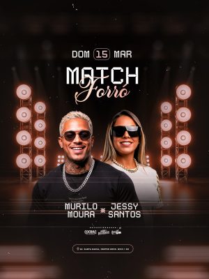 Flyer Match Forró 15 Mar PSD Editável