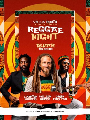 Flyer Reggae Night Villa Roots PSD Editável
