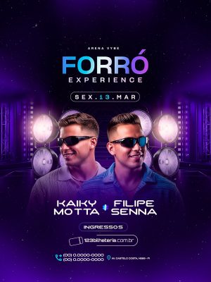 Flyer Forró Experience Arena Vybe PSD Editável