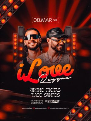Flyer iLove Reggae 08 Março Show PSD Editável