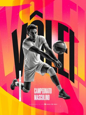 Vôlei Campeonato Masculino Transmissão ao Vivo PSD Editável