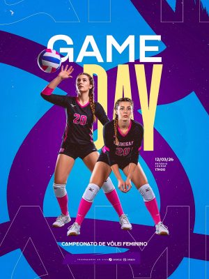 Vôlei Feminino Game Day Campeonato PSD Editável