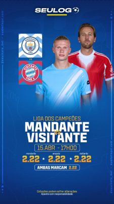 Liga dos Campeões Mandante x Visitante Apostas Esportivas PSD Editável