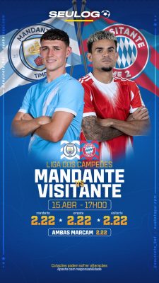 Liga dos Campeões Mandante VS Visitante 15 Abr Apostas Esportivas PSD Editável