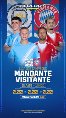 Liga dos Campeões Mandante vs Visitante Apostas Divulgação PSD Editável