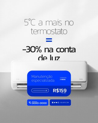 Ar Condicionado Manutenção Especializada PSD Editável