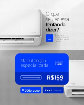 O Que seu Ar Está Tentando Dizer Manutenção Especializada PSD Editável