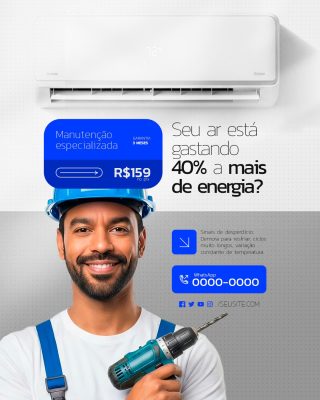 Manutenção Especializada de Ar Condicionado PSD Editável