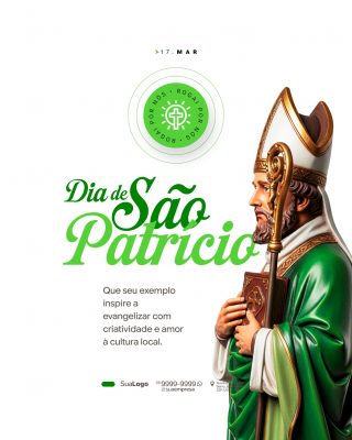 Dia de Sao Patricio Que Seu Exemplo Inspire Arte Social PSD Editável
