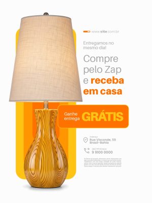 Compre Pelo Zap e Ganhe Entrega Grátis PSD Editável