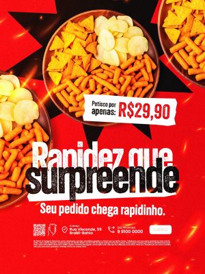 Petisco por Apenas R$29,90 Rapidez que Surpreende PSD Editável