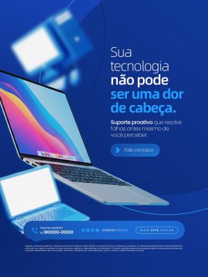 Sua Tecnologia Não Pode Ser Dor de Cabeça  PSD Editável