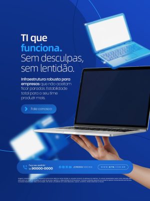 TI Que Funciona Sem Desculpas Sem Lentidão PSD Editável