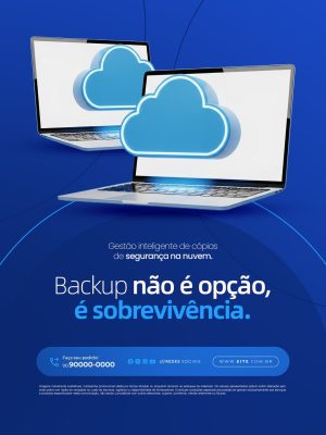 Gestão Inteligente de Cópias de Segurança na Nuvem PSD Editável