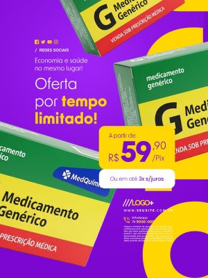 Oferta Tempo Limitado Medicamento Genérico PSD Editável