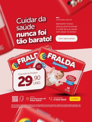 Promoção Frada Cuidar da Saúde Nunca Foi Tão Barato PSD Editável