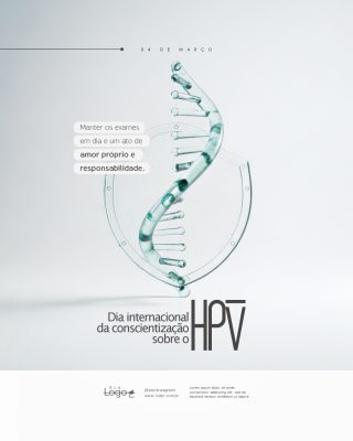 Dia Internacional da Conscientização sobre o HPV 04 de março Social Media PSD Editável