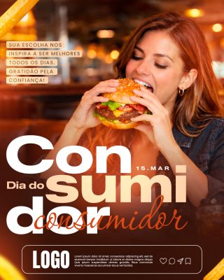 Dia do Consumidor 15 de Março Template de Redes Sociais PSD Editável