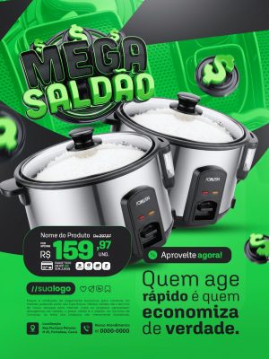 Mega Saldão Panela Elétrica de Arroz Oferta Imperdível PSD Editável