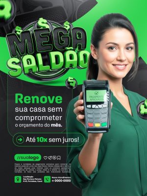 Mega Saldão Renove Sua Casa Até 10x Sem Juros PSD Editável