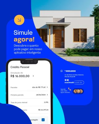 Imobiliária Crédito Pessoal Simule Agora PSD Editável
