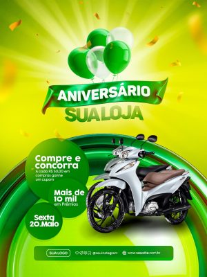 Aniversário Sua Loja Compre e Concorra Mais de 10 Mil PSD Editável