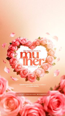 Mulher Dia Internacional da Mulher 08 de Março Celebração PSD Editável