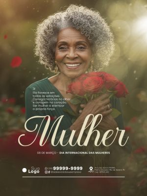 Mulher 08 de Março Dia Internacional das Mulheres Celebração PSD Editável