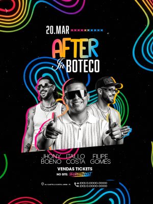 Flyer Evento 20 Março AFTER In BOTECO PSD Editável