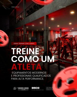 Academia Social Media PSD Editável