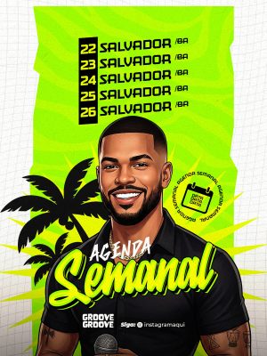 Agenda Semanal Social Media Feed PSD Editável