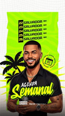 Agenda Semanal Social Media Story PSD Editável