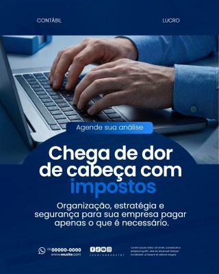 Contabilidade Social Media PSD Editável