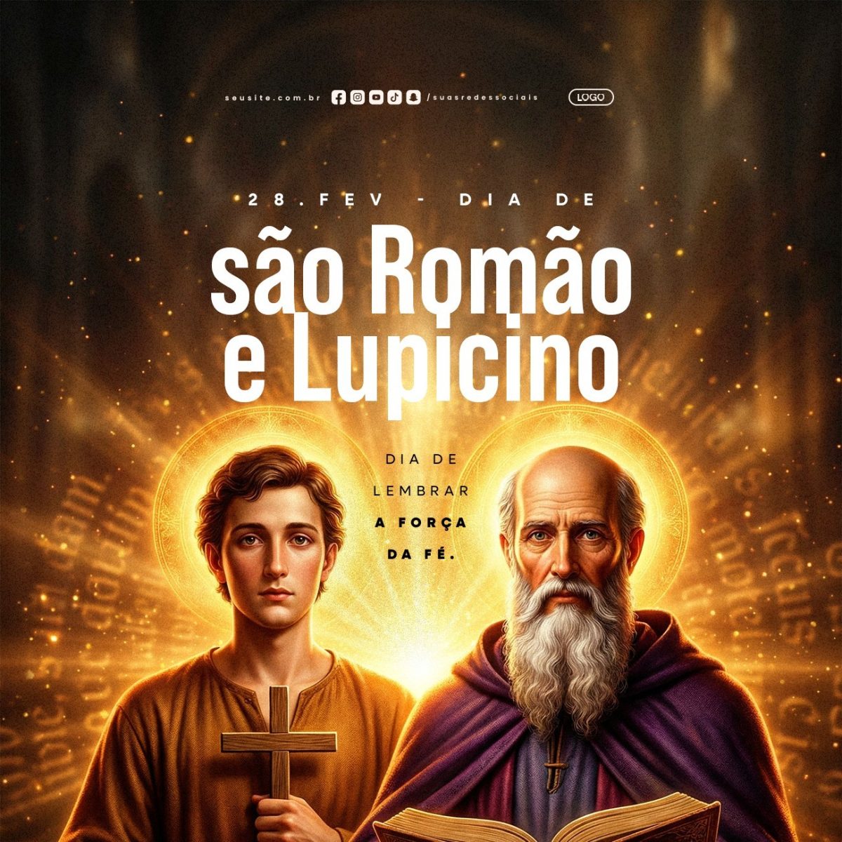 Dia de São Romão e Lupicino 28 de Fevereiro PSD Editável