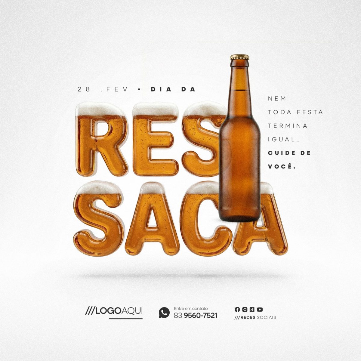 Dia da Ressaca 28 de fevereiro PSD Editável