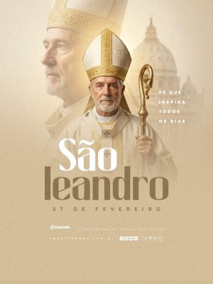 Dia de São Leandro 27 de Fevereiro PSD Editável